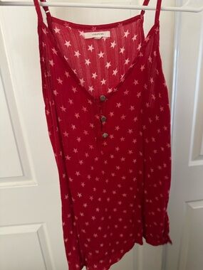 Maurices Red Star Print Tank Top